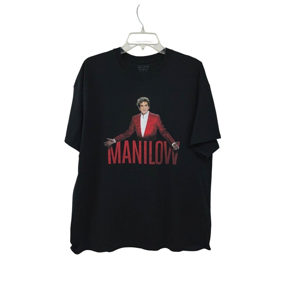 Barry Manilow T-Shirt Unisex XL 2017 Tour Gildan DryBlend Black Used - Picture 1 of 10